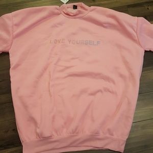 BTS Oversized Pink Love Yourself Sweatshirt